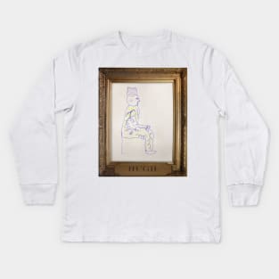 Fat Bald White Man by Hugh Dennis Kids Long Sleeve T-Shirt